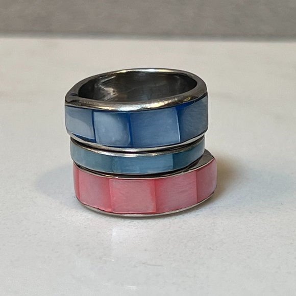 Silver Stacking Rings - Set of 3 Southwest Handmade Artisan Rings - Picture 15 of 16